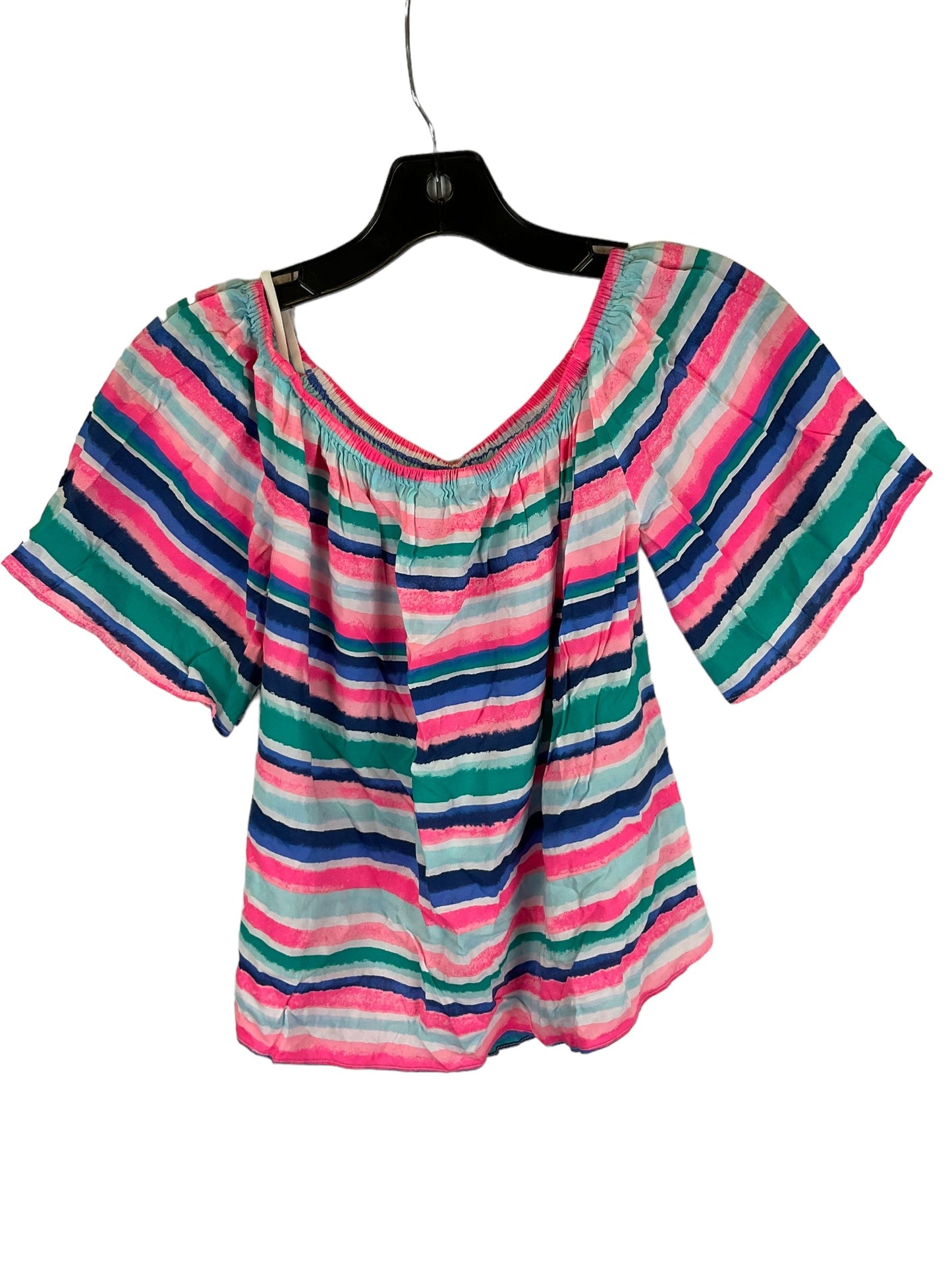 Multi-colored Top Short Sleeve Designer Lilly Pulitzer, Size Xs