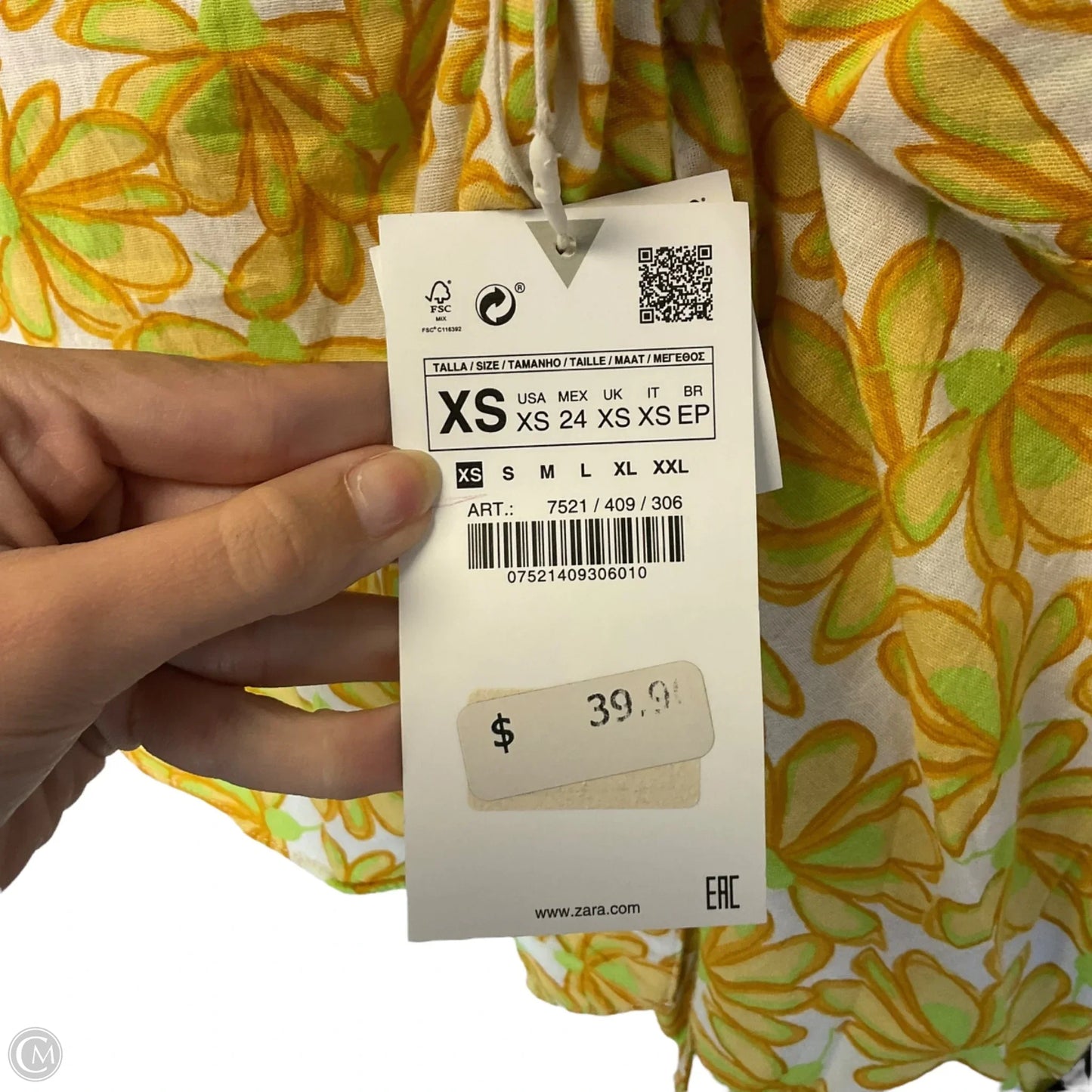 Shorts Set By Zara In Yellow, Size: Xs