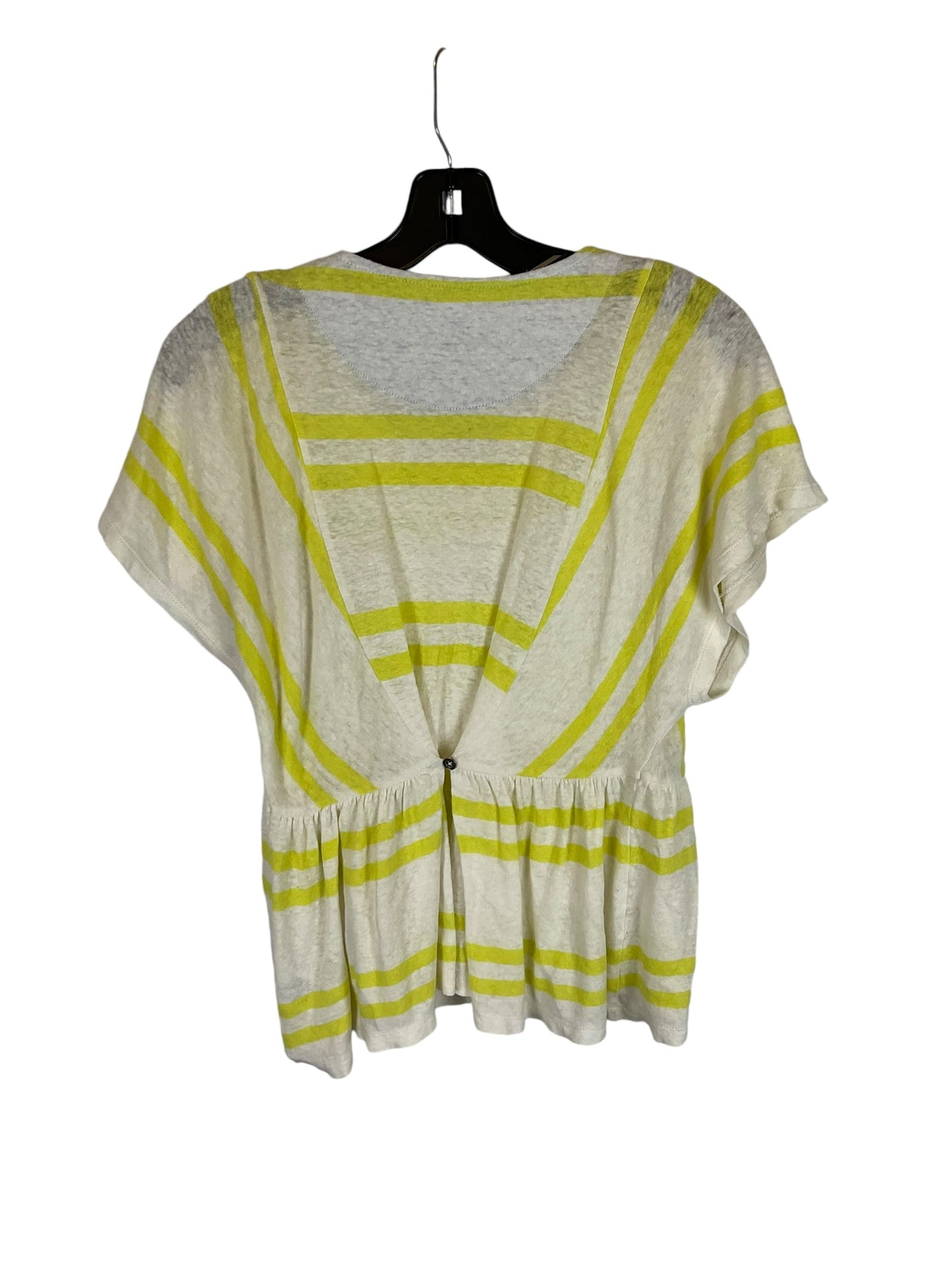 Top Short Sleeve By Anthropologie In Yellow, Size: Xs