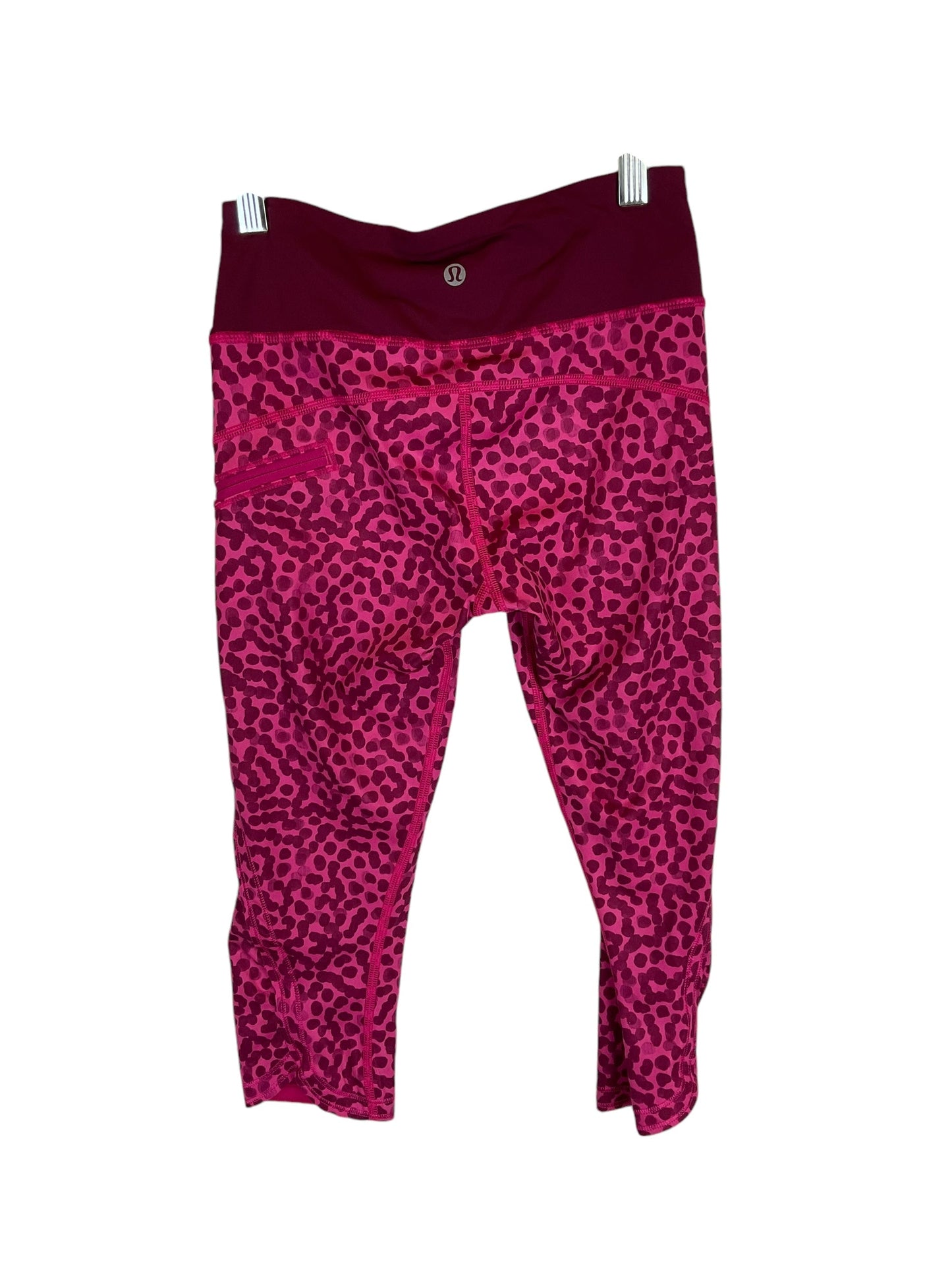 Athletic Capris By Lululemon In Pink, Size: 4