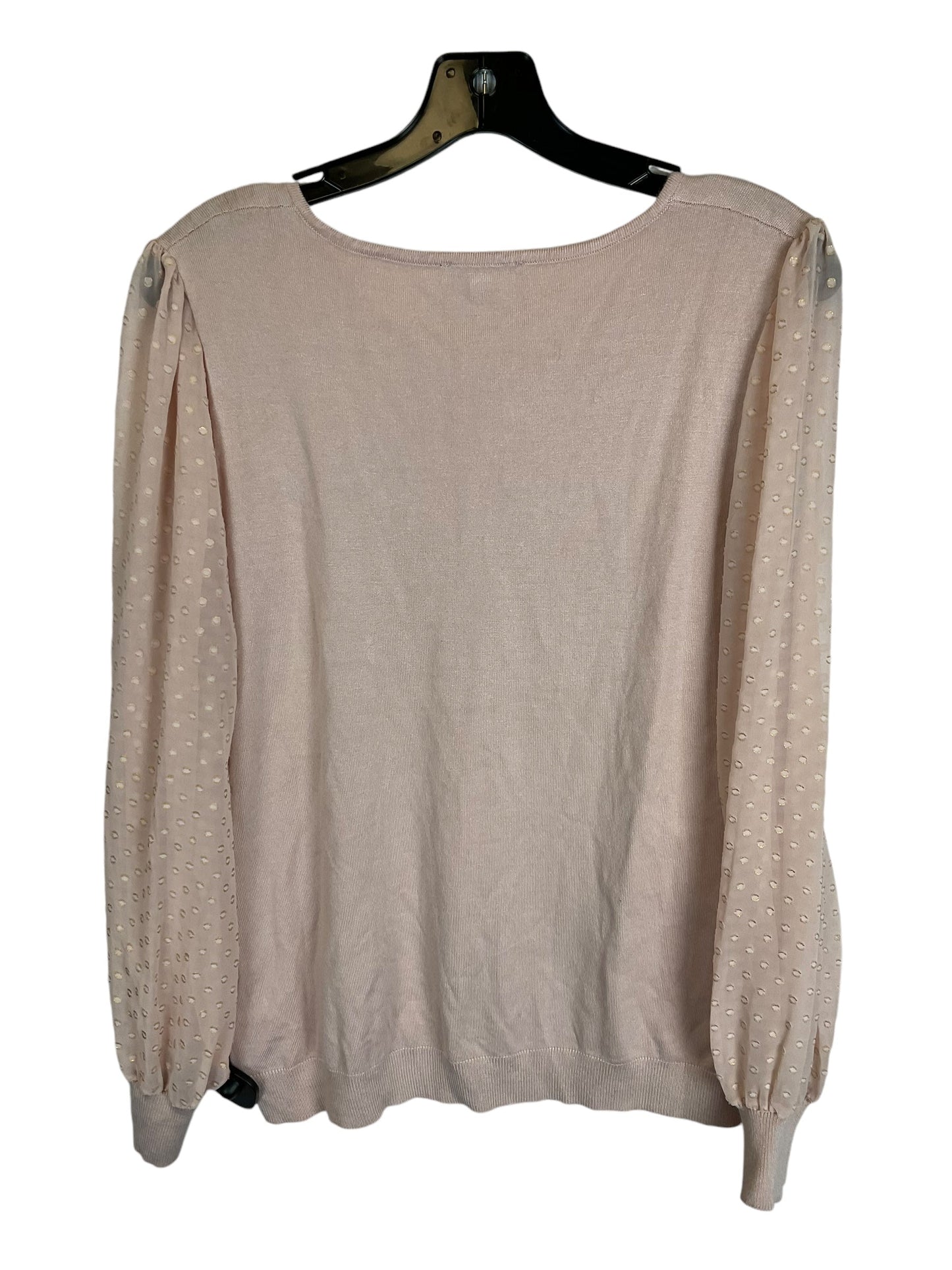 Top Long Sleeve By Adrianna Papell In Pink, Size: M