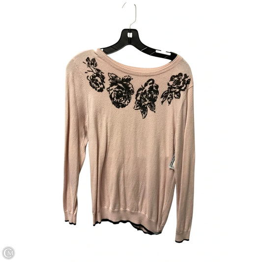 Top Long Sleeve By Elle In Pink, Size: L