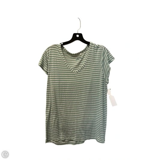 Top Short Sleeve Basic By Columbia In Striped Pattern, Size: M