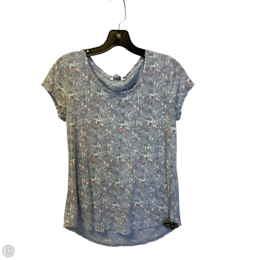 Top Short Sleeve By Lucky Brand In Floral Print, Size: S