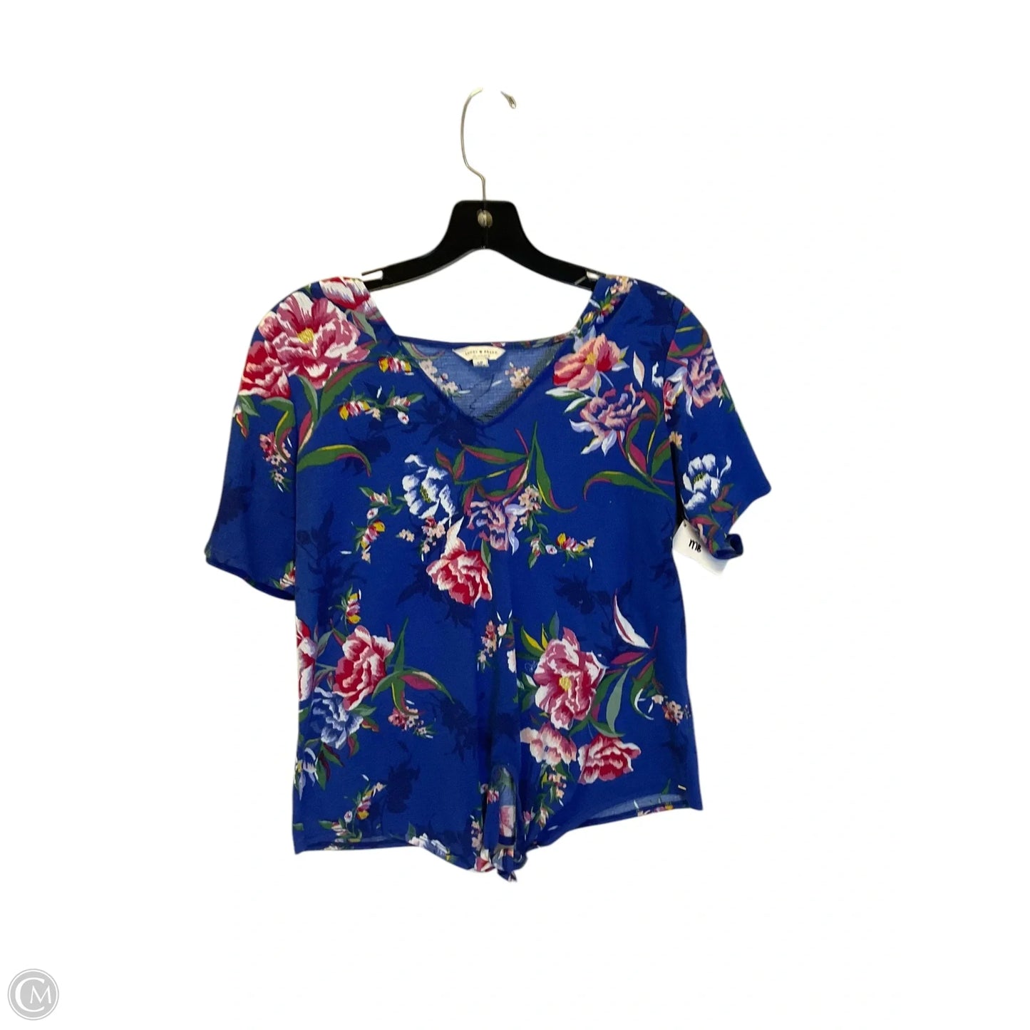 Top Short Sleeve By Lucky Brand In Floral Print, Size: S