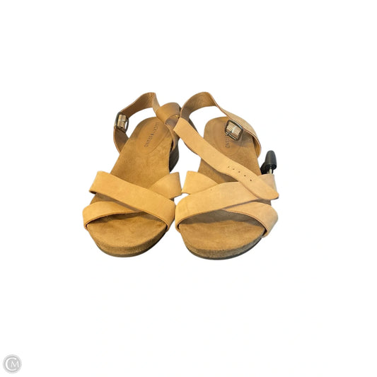 Sandals Heels Block By Lucky Brand In Tan, Size: 7.5