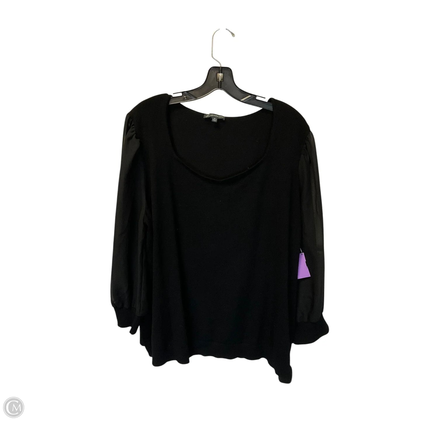 Top Long Sleeve By Adrianna Papell In Black, Size: 2x