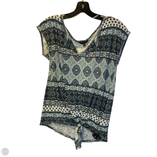 Top Short Sleeve By Lucky Brand In Blue, Size: Xs