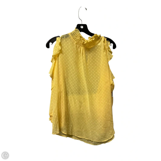 Top Long Sleeves By New York And Co In Yellow, Size: L