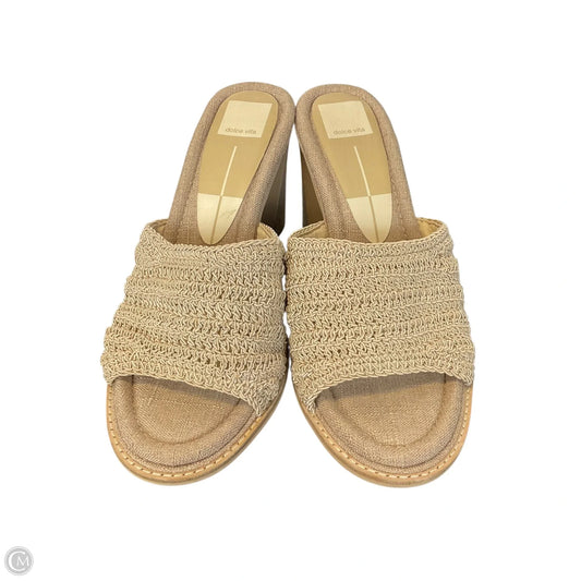 Sandals Heels Block By Dolce Vita In Tan, Size: 10