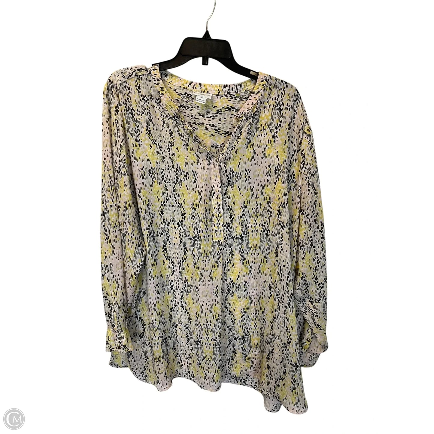 Top Long Sleeve Basic By Liz Claiborne In Pink, Size: 3x