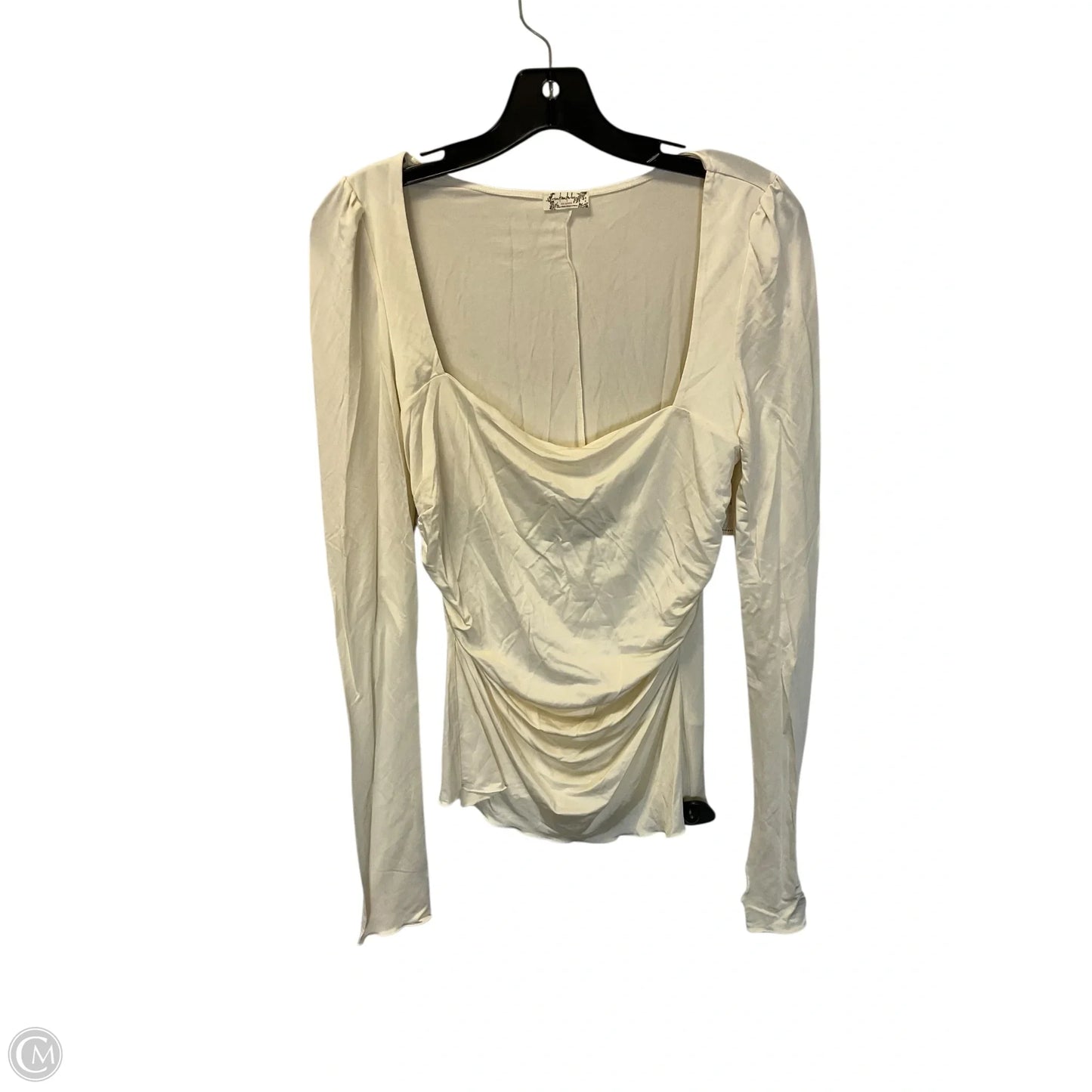 Top Long Sleeve Basic By Free People In Cream, Size: M