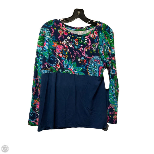 Top Long Sleeve Designer By Lilly Pulitzer In Blue, Size: M