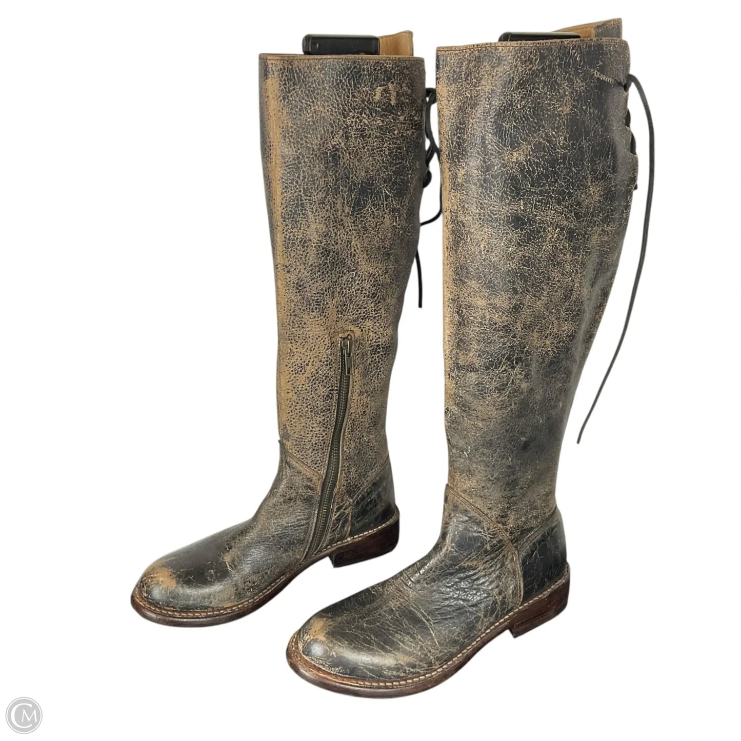 Boots Ankle Flats By Bed Stu In Black, Size: 6.5