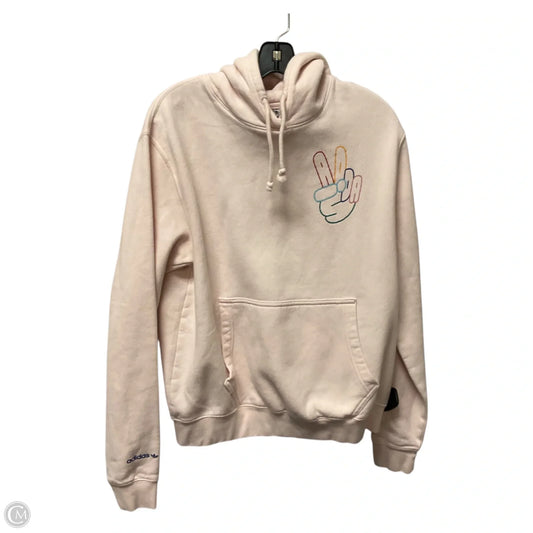 Sweatshirt Hoodie By Adidas In Pink, Size: M