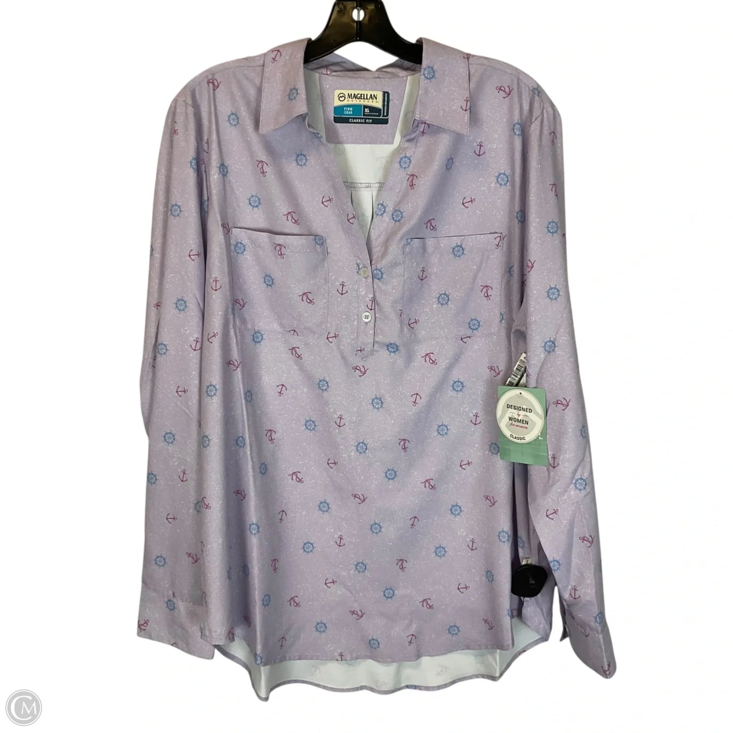 Top Long Sleeve By Magellan In Purple, Size: Xl