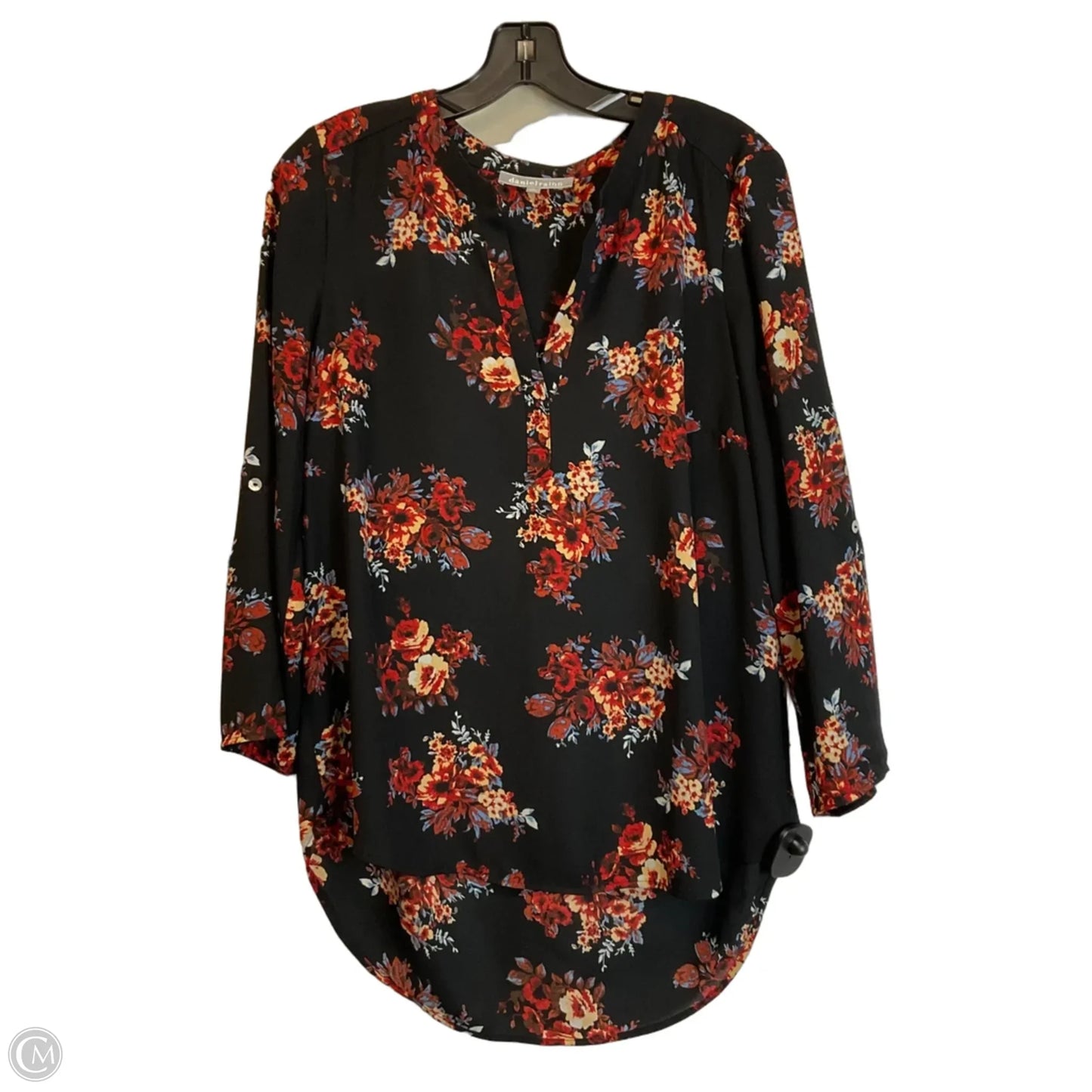 Top Long Sleeve By Daniel Rainn In Black, Size: M