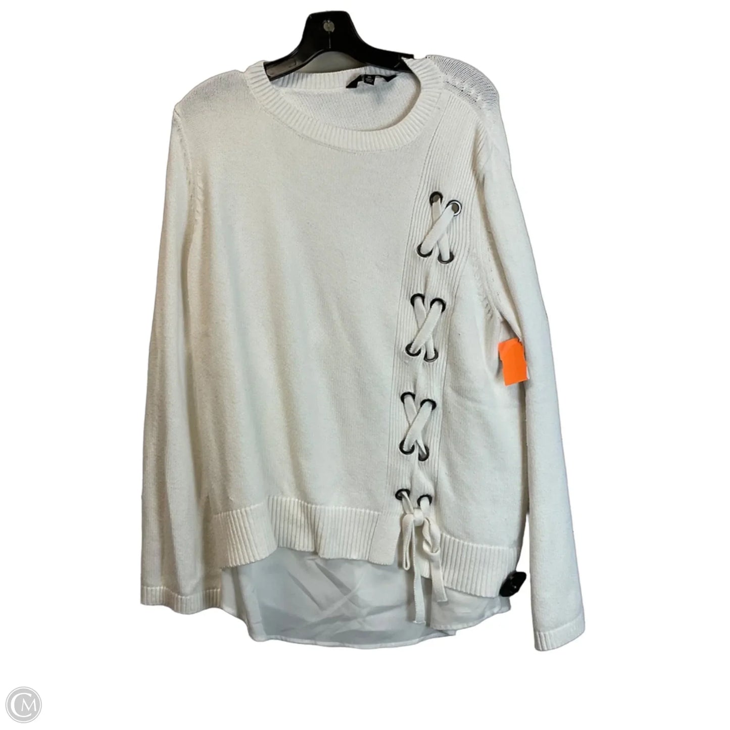Sweater By Simply Vera In White, Size: Xl