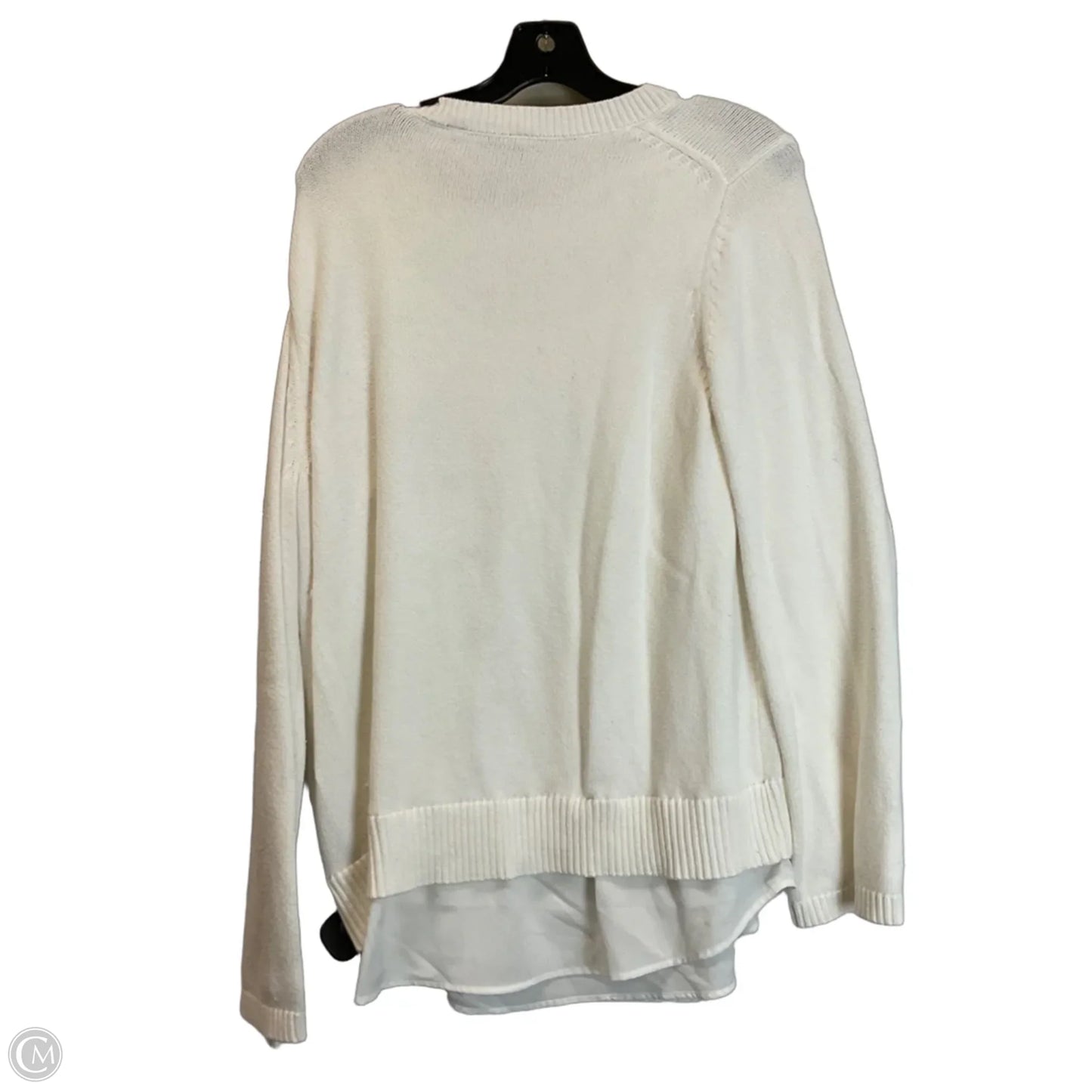 Sweater By Simply Vera In White, Size: Xl