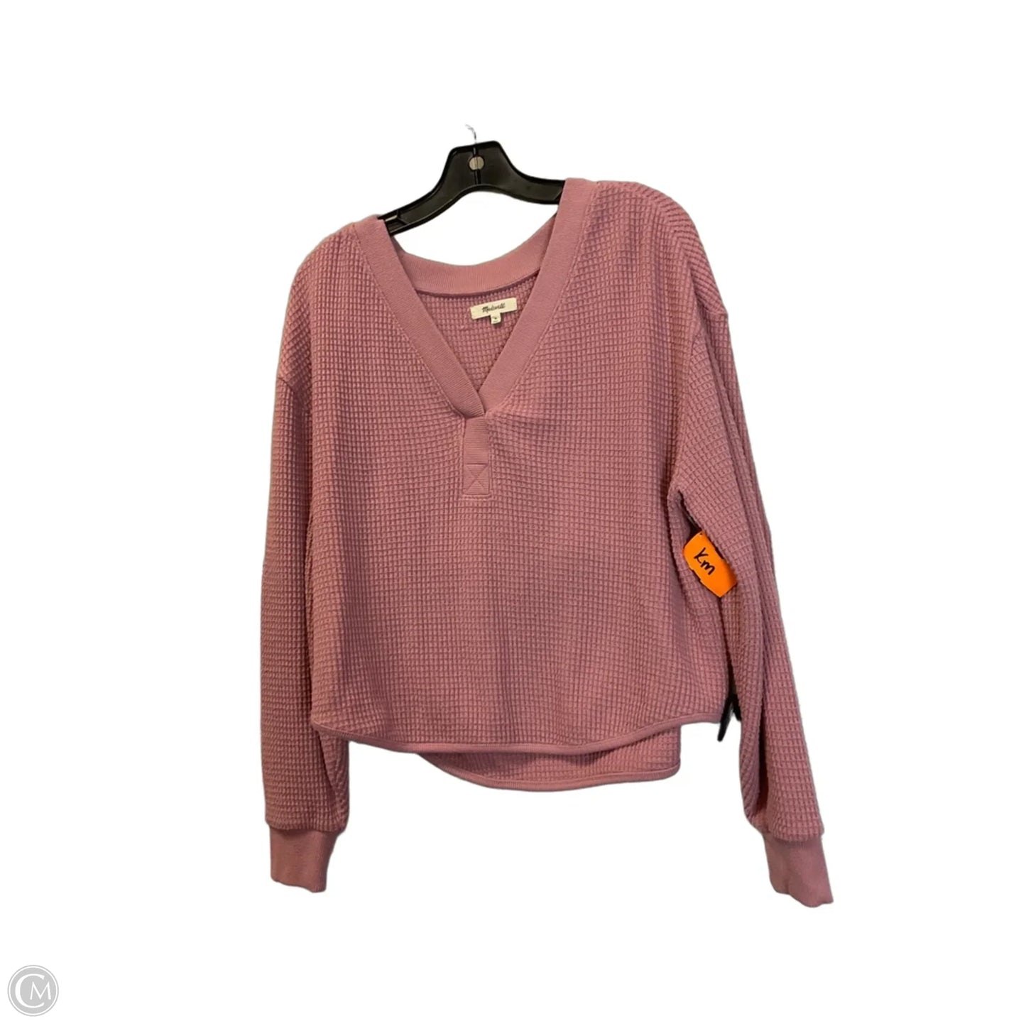 Top Long Sleeve By Madewell In Pink, Size: M