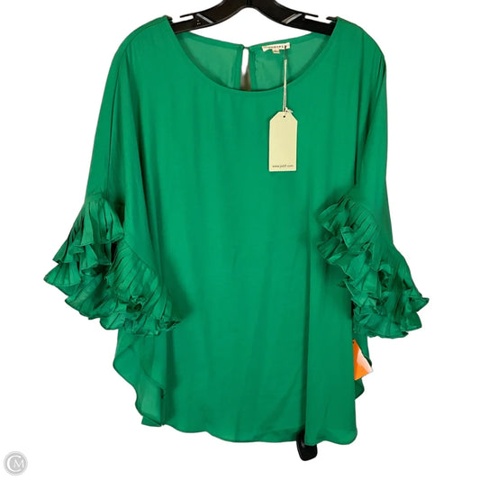 Top Short Sleeve By Jodifl In Green, Size: L