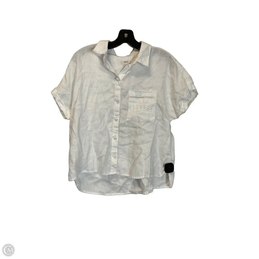 Top Short Sleeve By Joie In White, Size: L