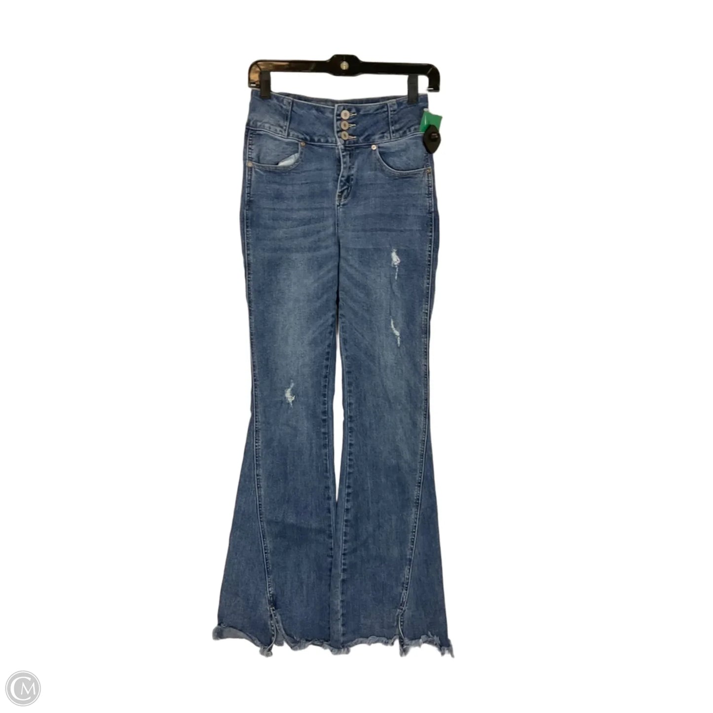 Jeans Flared By Kancan In Blue Denim, Size: 2
