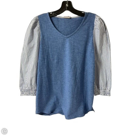 Top Short Sleeve By Chicos In Blue, Size: Xs