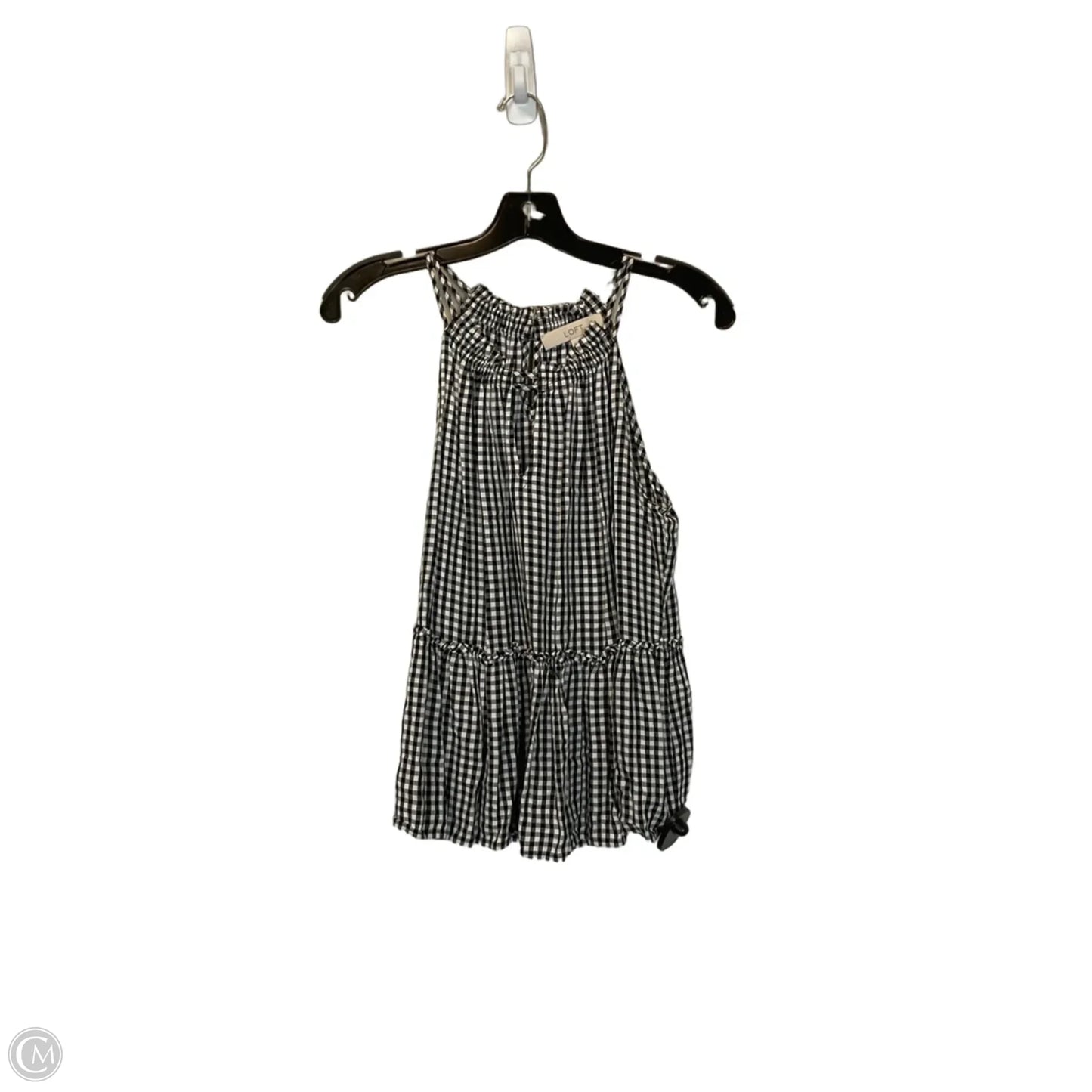 Top Sleeveless By Loft In Black, Size: S