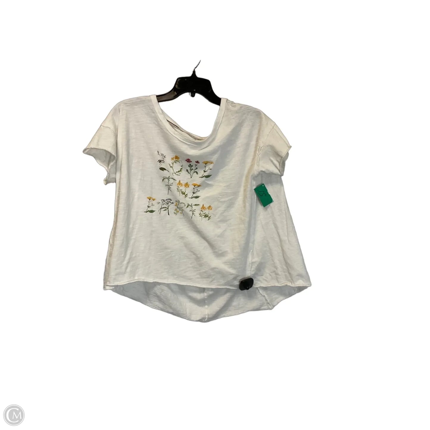 Top Short Sleeve Basic By Anthropologie In White, Size: S