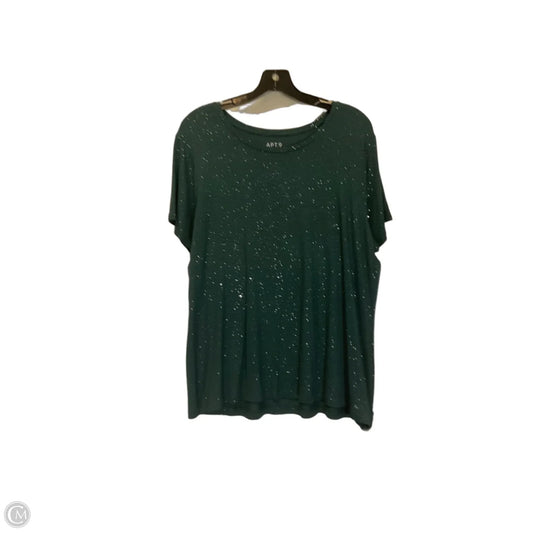 Top Short Sleeve Basic By Apt 9 In Green, Size: Xl