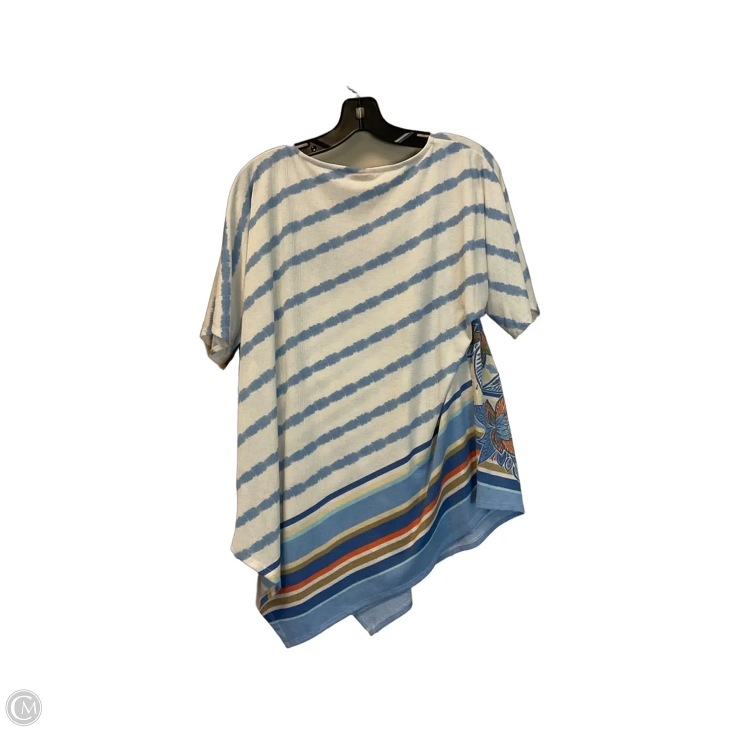 Top Short Sleeve Basic By Ruby Rd In Striped Pattern, Size: M
