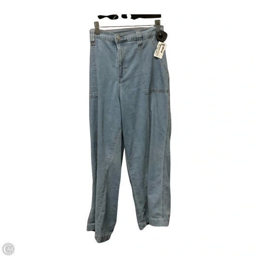 Jeans Wide Leg By Nicole Miller In Blue Denim, Size: 14