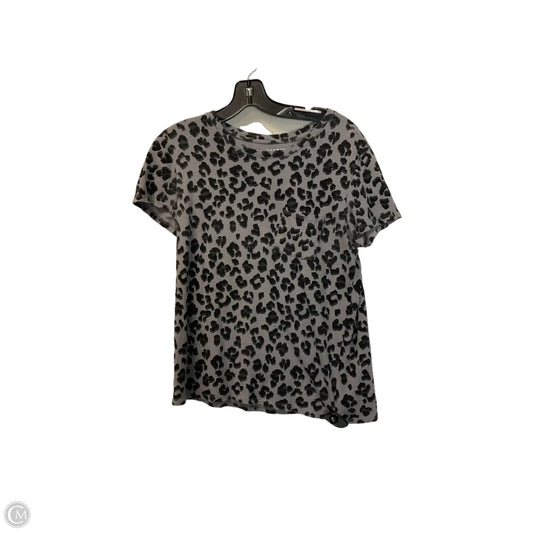 Top Short Sleeve Basic By Lucky Brand In Animal Print, Size: S