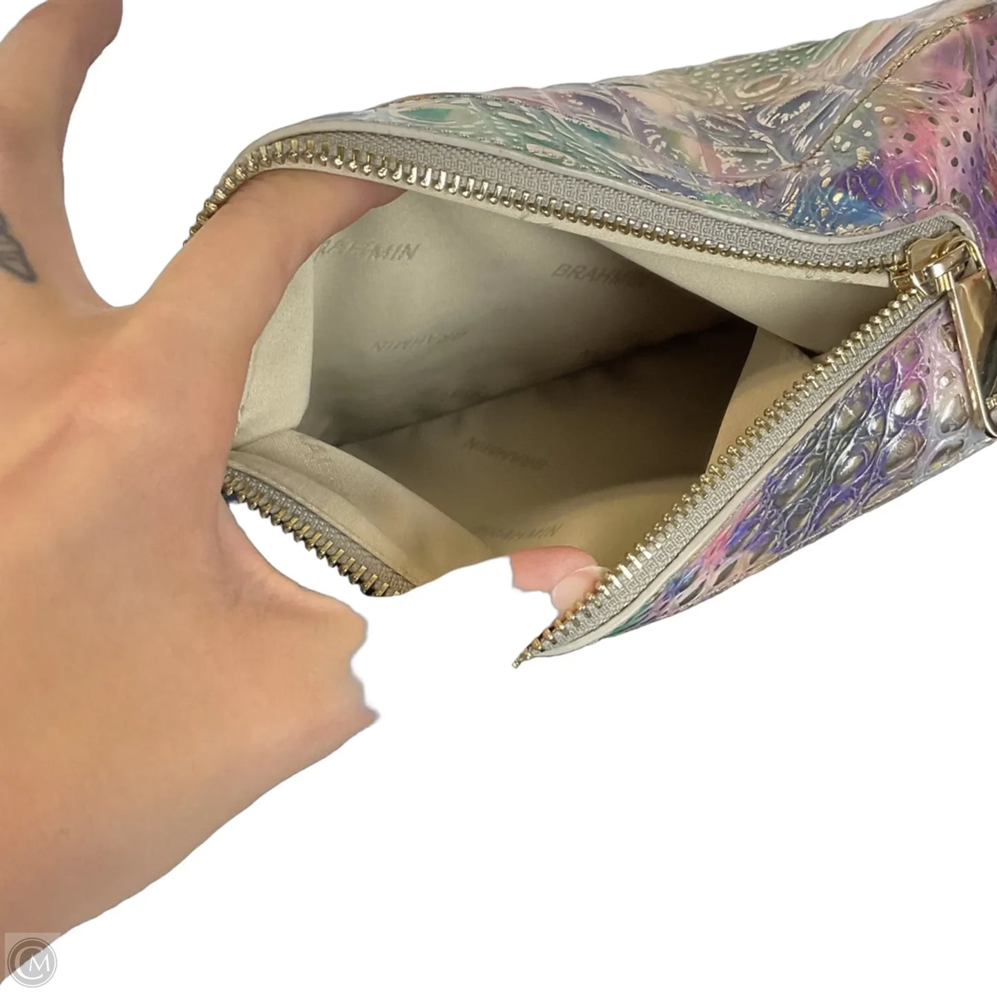 Handbag Designer By Brahmin, Size: Large