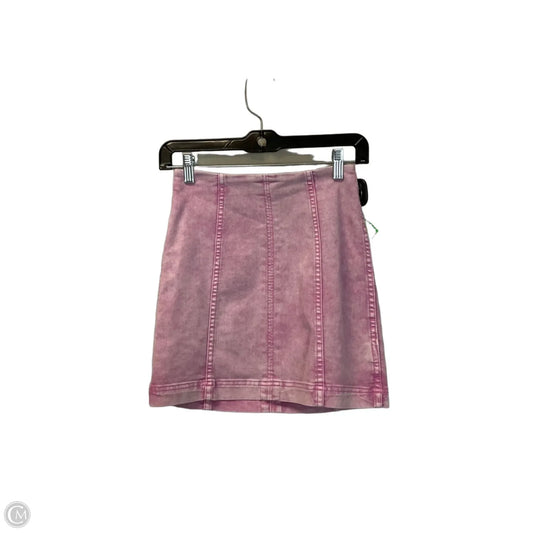 Skirt Mini & Short By Free People In Pink Denim, Size: 0