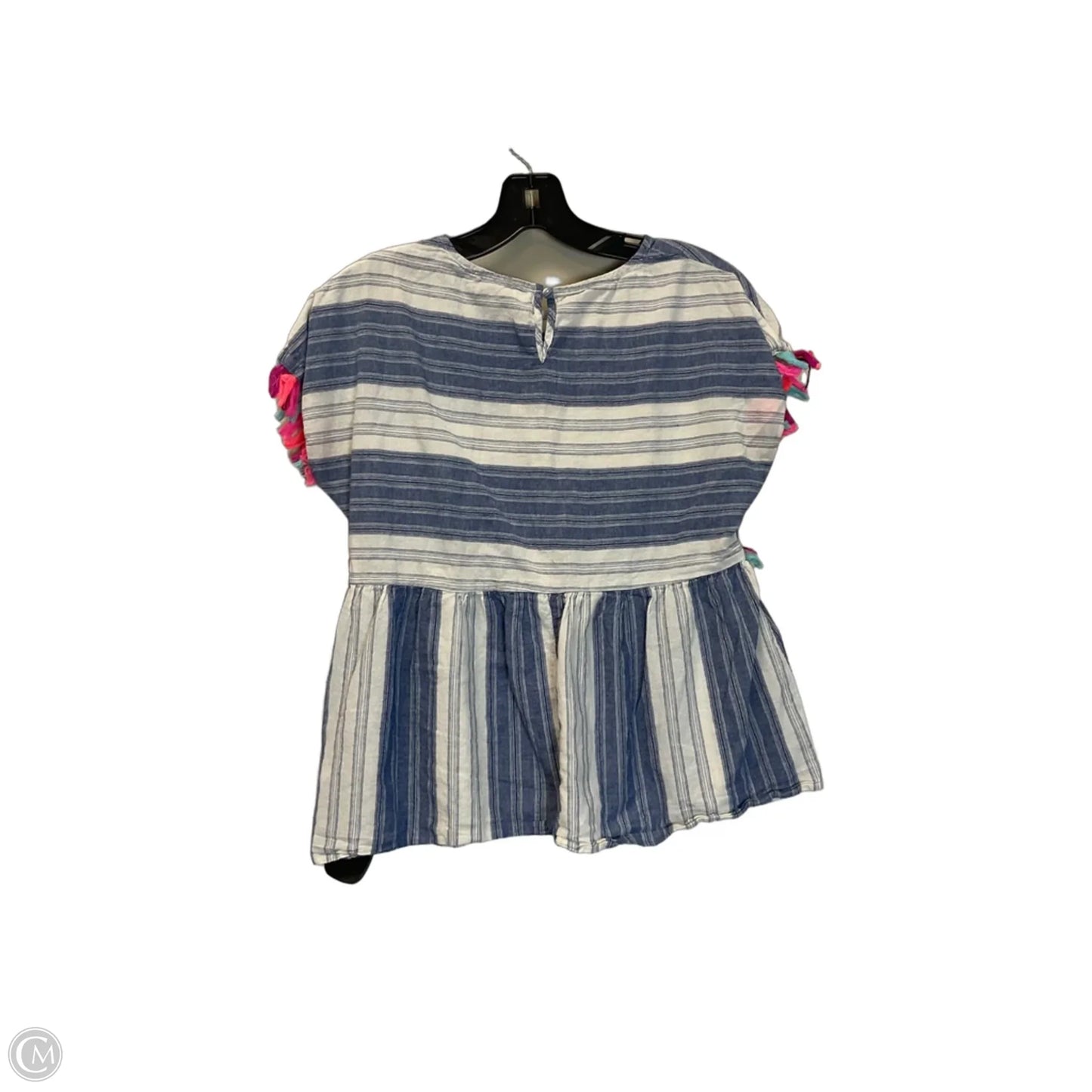 Top Short Sleeve By Andree By Unit In Striped Pattern, Size: S