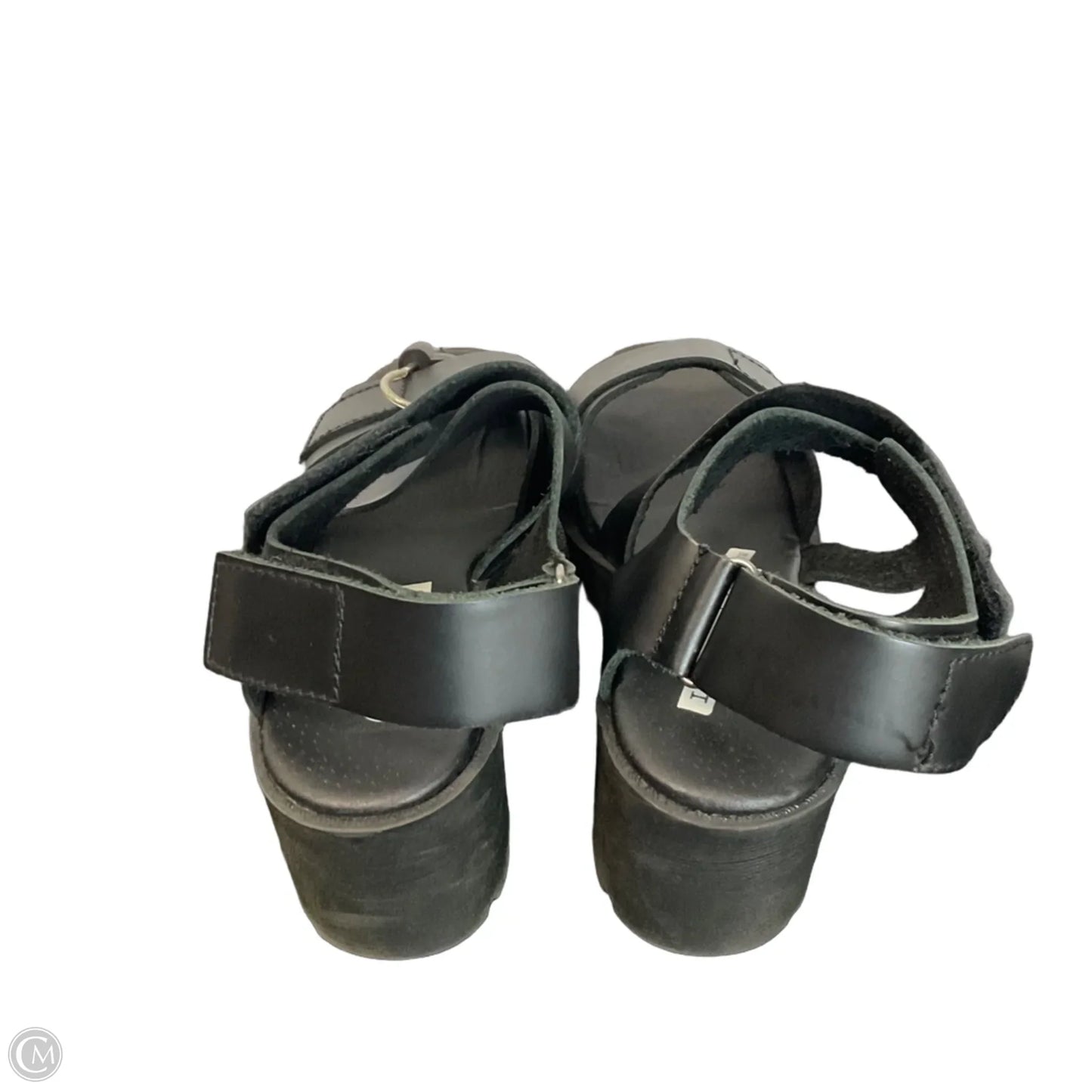 Sandals Heels Block By Clothes Mentor In Black, Size: 7.5