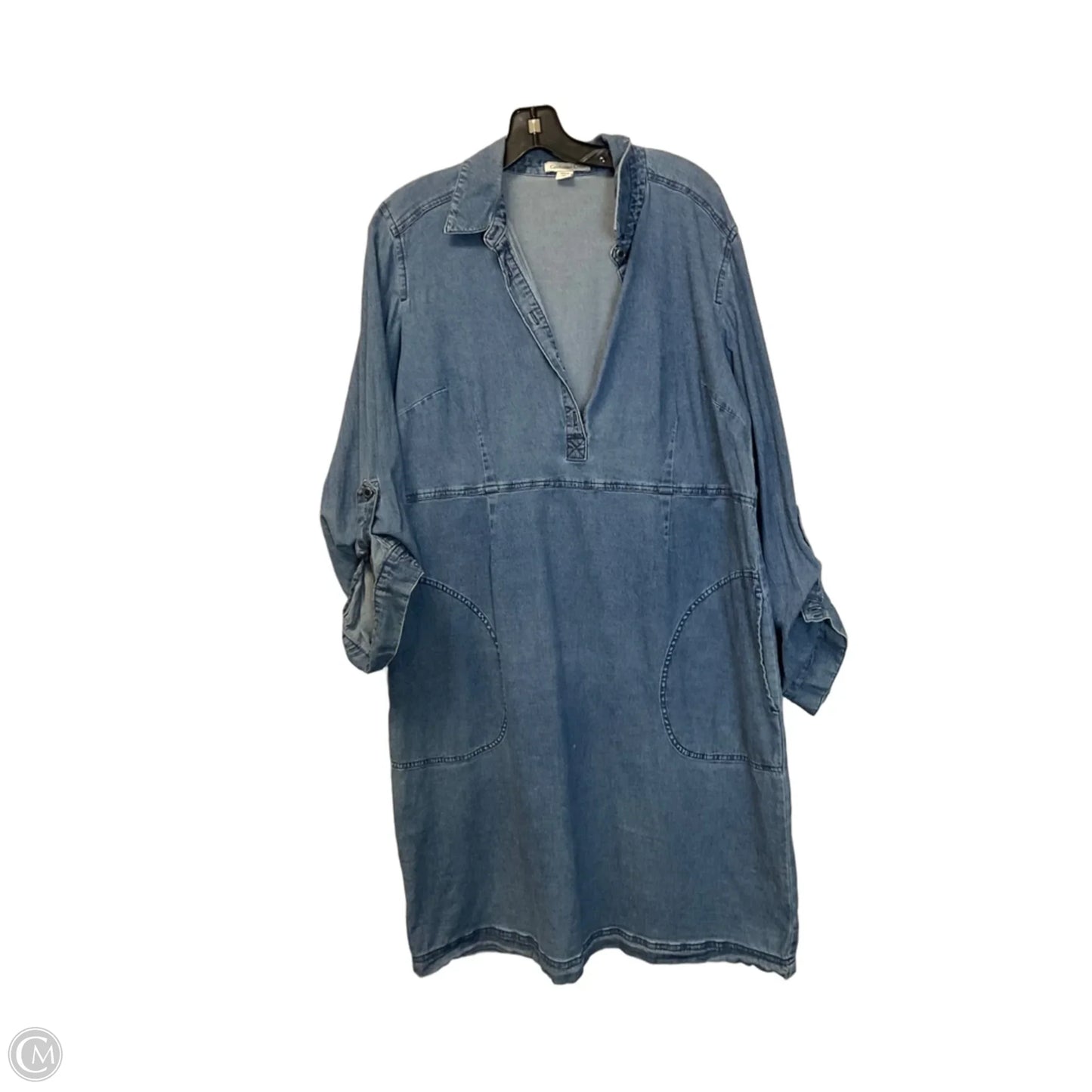 Dress Casual Short By Coldwater Creek In Blue Denim, Size: L