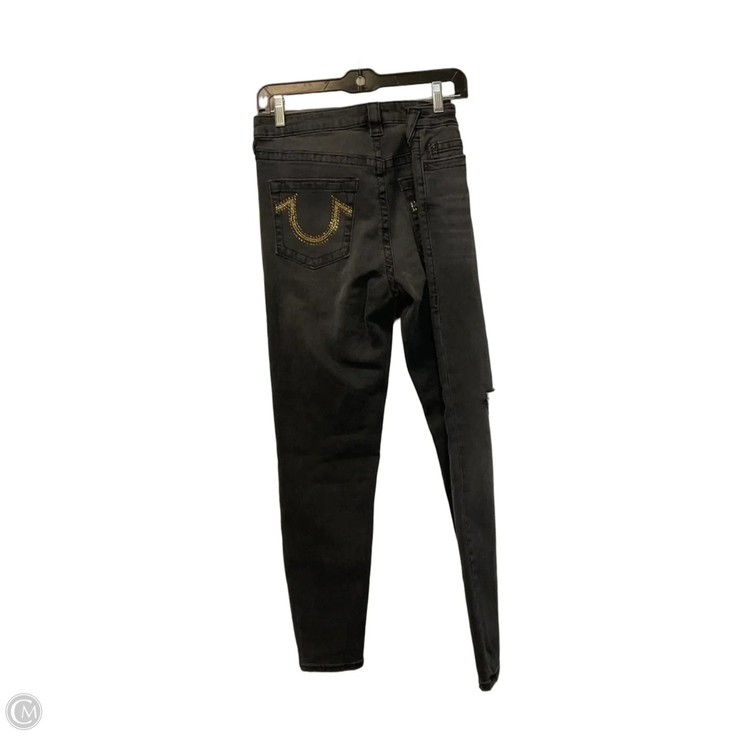 Jeans Skinny By True Religion In Black Denim, Size: 10