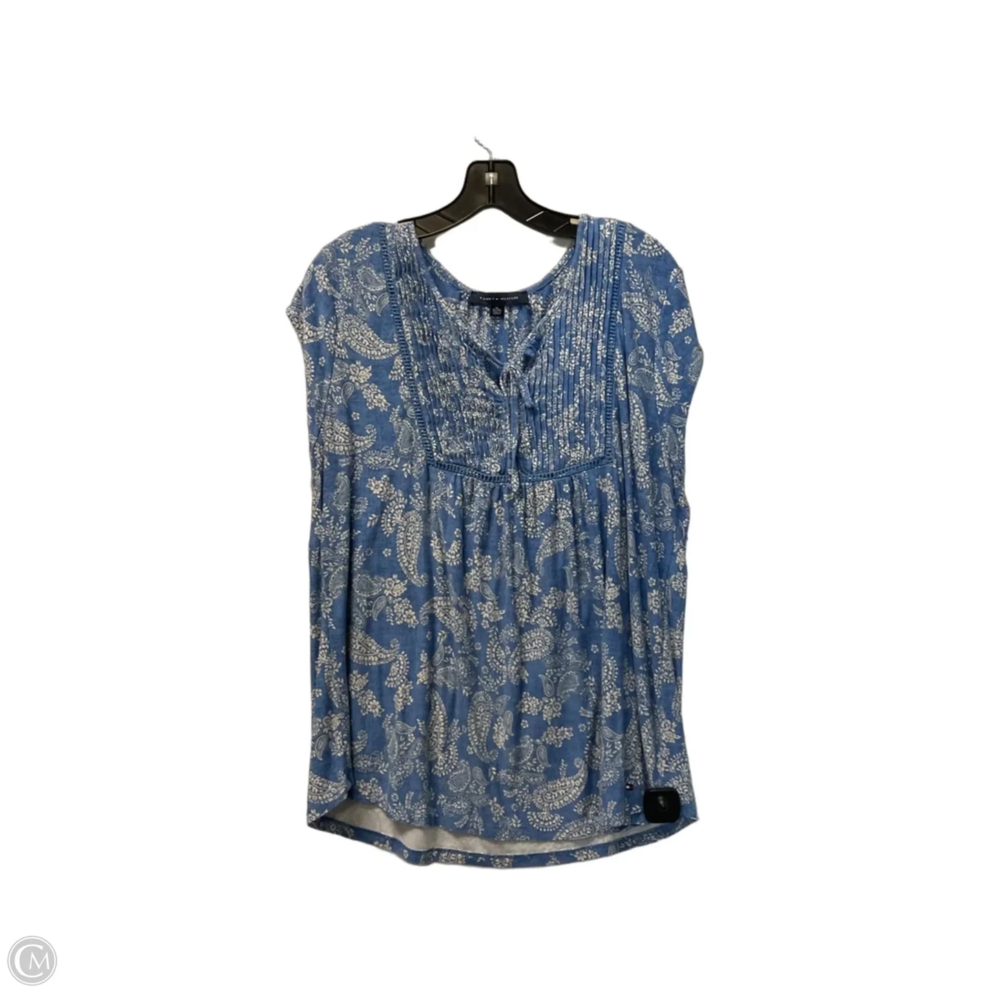 Top Short Sleeve By Tommy Hilfiger In Blue, Size: Xl
