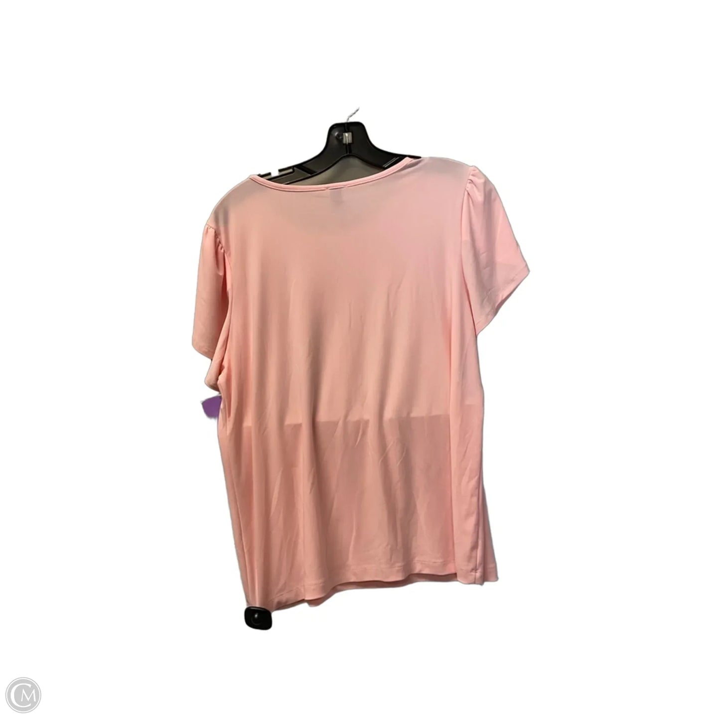 Top Short Sleeve Basic By Anne Klein In Pink, Size: Lp