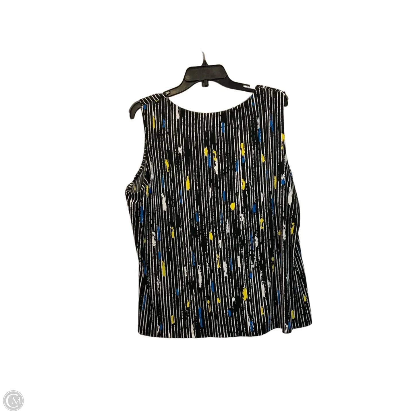 Top Sleeveless By Kasper In Black, Size: 2x