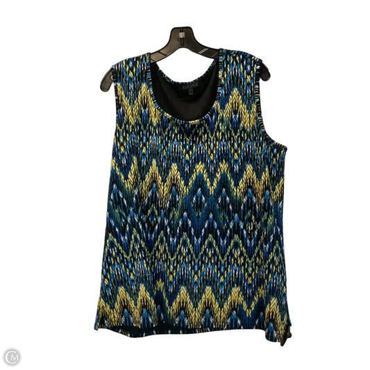 Top Sleeveless By Kasper In Multi-colored, Size: 2x