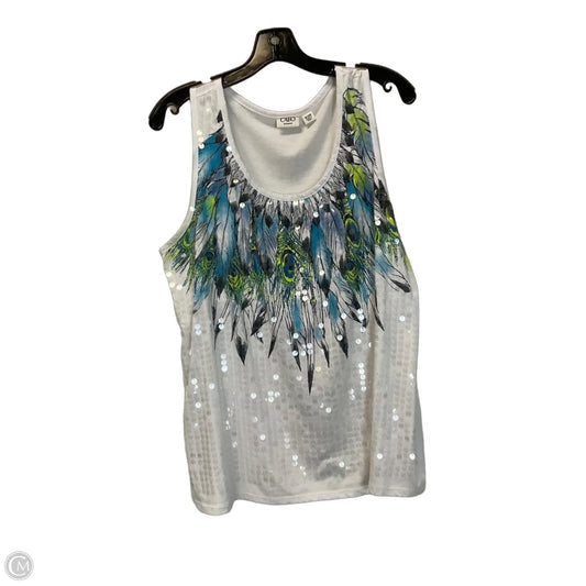 Top Sleeveless By Cato In White, Size: Xxl