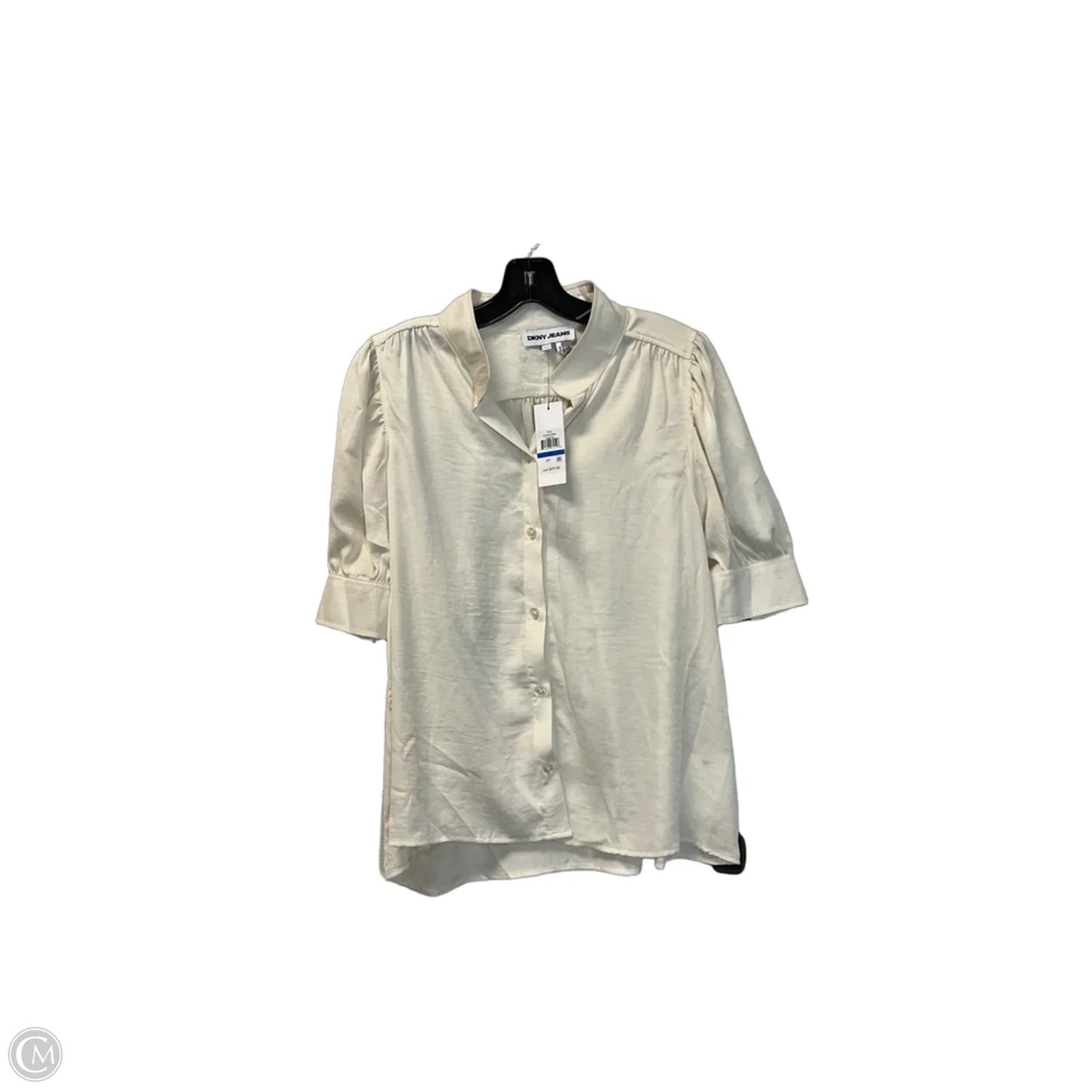 Top Short Sleeve Basic By Dkny In Yellow, Size: Xl