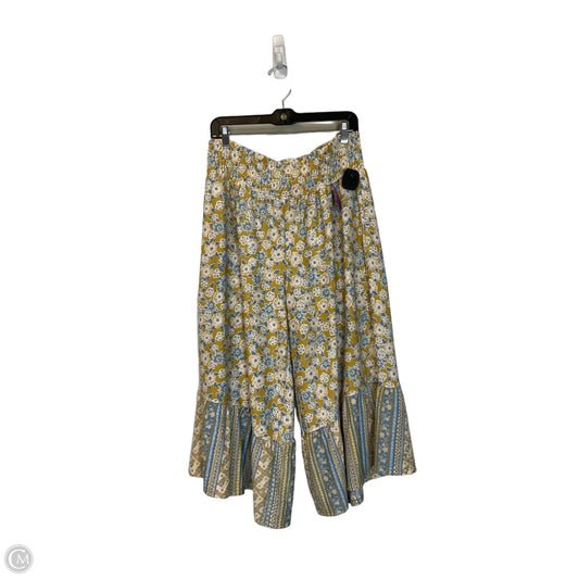 Pants Wide Leg By Cato In Yellow, Size: L