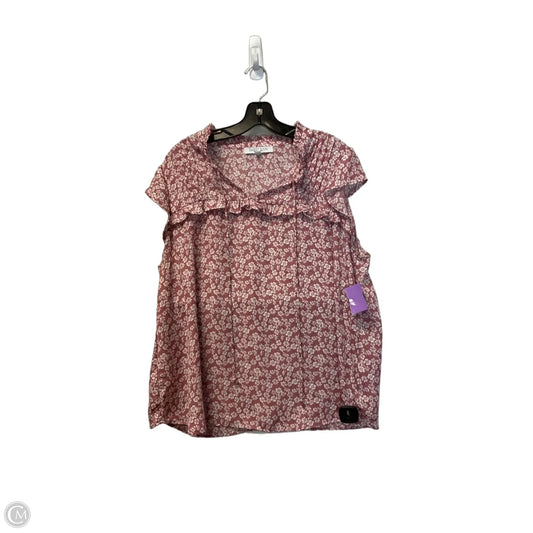 Top Short Sleeve By Sweet Rain In Floral Print, Size: 2x