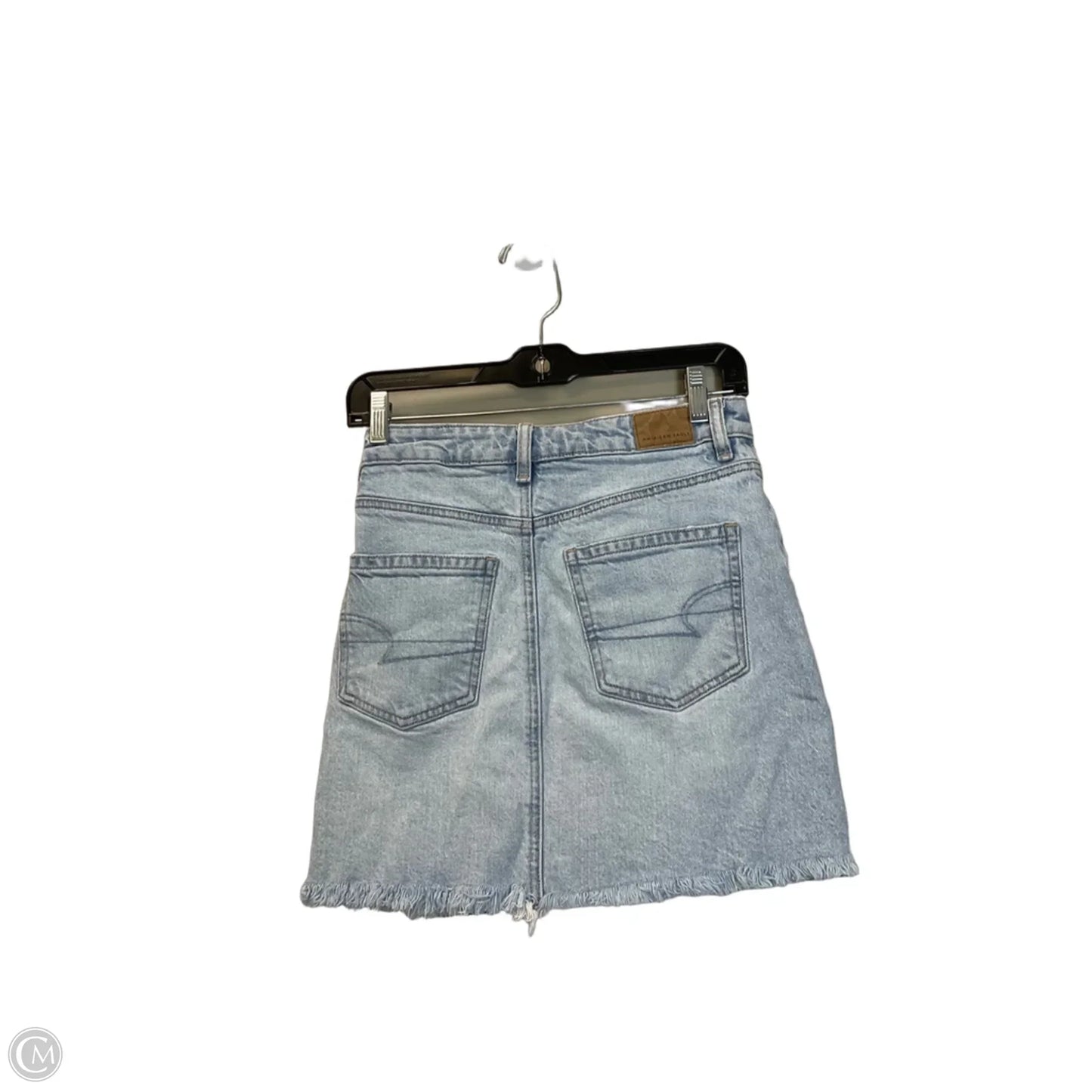 Skirt Mini & Short By American Eagle In Blue Denim, Size: 0