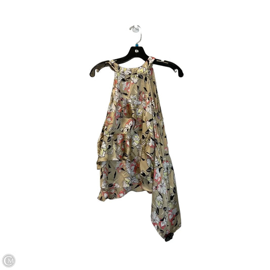 Top Sleeveless By Cato In Tan, Size: M